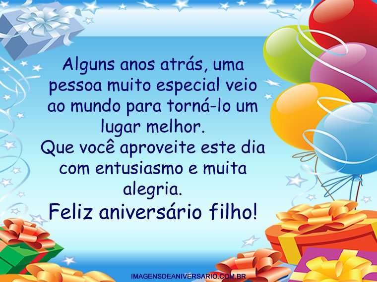 Feliz aniversário filho